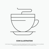 Tea Coffee Cup Cleaning Line Icon Vector