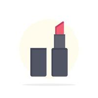 Lipstick Makeup Abstract Circle Background Flat color Icon vector