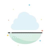 Sky Rain Cloud Nature Spring Abstract Flat Color Icon Template vector