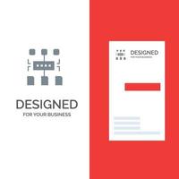 Algorithm Program User Document Grey Logo Design and Business Card Template vector