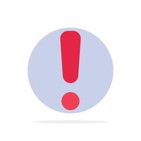 Alert Danger Warning Sign Abstract Circle Background Flat color Icon vector
