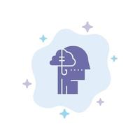 préstamo de ideas adicción captura hábito humano icono azul sobre fondo de nube abstracta vector