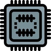 System Tech Technology Cpu  Flat Color Icon Vector icon banner Template