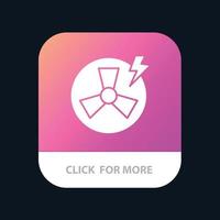 Fan Power Energy Factory Mobile App Button Android and IOS Glyph Version vector