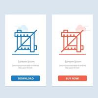 Crop Design Graphic  Blue and Red Download and Buy Now web Widget Card Template vector