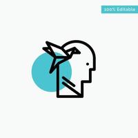 Imagination Form Imagination Head Brian turquoise highlight circle point Vector icon