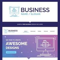 Beautiful Business Concept Brand Name 3d. cube. dimensional. modelling. sketch Logo Design and Pink and Blue background Website Header Design template. Place for Slogan .Tagline