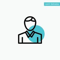 Account Human Man Person turquoise highlight circle point Vector icon