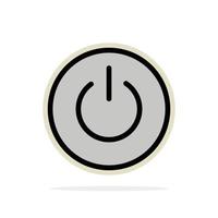 Interface On Power Ui User Abstract Circle Background Flat color Icon vector