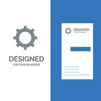 Cog Setting Gear Grey Logo Design and Business Card Template vector