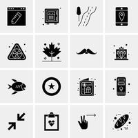 16 iconos universales de negocios vector ilustración de icono creativo para usar en proyectos relacionados con la web y dispositivos móviles