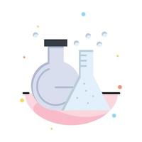 Flask Lab Tube Test Abstract Flat Color Icon Template vector