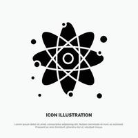 Atom Particle Molecule Physics solid Glyph Icon vector