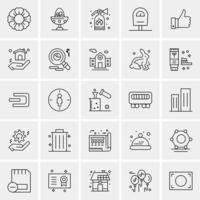 About Info Note Question Support  Business Flat Line Filled Icon Vector Banner Template