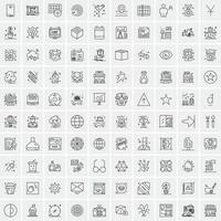 100 Business Icons for web and Print Material vector