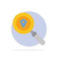 Map Location Search Navigation Abstract Circle Background Flat color Icon vector