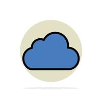 Cloud Data Storage Cloudy Abstract Circle Background Flat color Icon vector