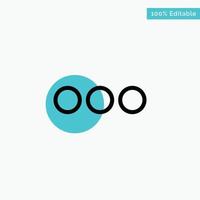 Chat Chatting Massage Sign turquoise highlight circle point Vector icon