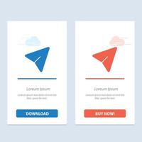 Arrow Pin Mouse Computer  Blue and Red Download and Buy Now web Widget Card Template vector