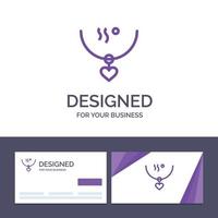 Creative Business Card and Logo template Amulet Love Marriage Party Wedding Vector Illustration