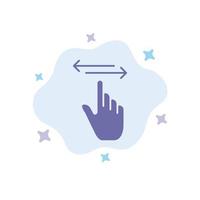 Finger Gestures Hand Left Right Blue Icon on Abstract Cloud Background vector