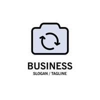 Camera Refresh Basic Ui Business Logo Template Flat Color vector