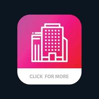 Office Building Job Mobile App Button Android and IOS Line Version vector