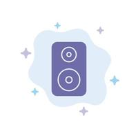 Speaker Woofer Laud Blue Icon on Abstract Cloud Background vector