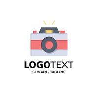 Camera Image Photo Picture Business Logo Template Flat Color vector