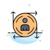 User Predication Arrow Path Abstract Flat Color Icon Template vector