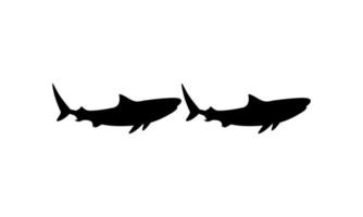 Shark Silhouette for Logo, Pictogram, Website, Art Illustration, Infographic, or Graphic Design Element. Vector Illustration