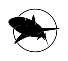 Shark Silhouette for Logo, Pictogram, Website, Art Illustration, Infographic, or Graphic Design Element. Vector Illustration