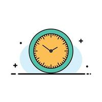 tiempo reloj minutos temporizador negocio línea plana icono lleno vector banner plantilla