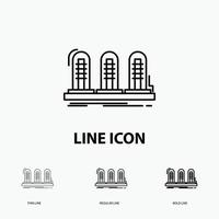 amplifier. analog. lamp. sound. tube Icon in Thin. Regular and Bold Line Style. Vector illustration