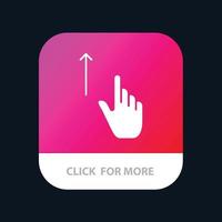 Up Finger Gesture Gestures Hand Mobile App Button Android and IOS Glyph Version vector