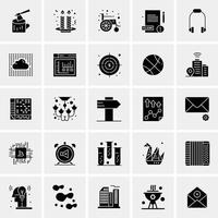 Logic Mind Problem Solving  Icons Flat and Line Filled Icon Set Vector Blue Background