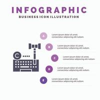 Copyright Digital Internet Law Lawyer Solid Icon Infographics 5 Steps Presentation Background vector