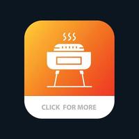 Barbeque Celebration Festivity Holiday Mobile App Button Android and IOS Glyph Version vector