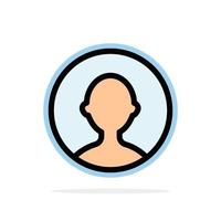 Avatar User Profile Abstract Circle Background Flat color Icon vector