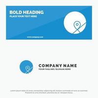 Basic Map Location Map SOlid Icon Website Banner and Business Logo Template vector