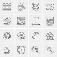 16 Business Universal Icons Vector Creative Icon Illustration to use in web and Mobile Related proje