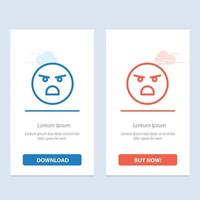 Emojis Emotion Faint Feeling  Blue and Red Download and Buy Now web Widget Card Template vector