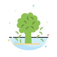 Tree Apple Apple Tree Nature Spring Abstract Flat Color Icon Template vector