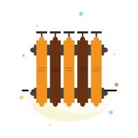 Radiator Heating Battery Warm Heat Abstract Flat Color Icon Template vector