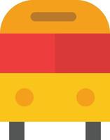 autobús automático entregar transporte logístico icono de color plano icono vectorial plantilla de banner vector