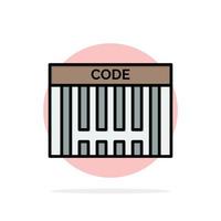 Bar Barcode Code Shopping Abstract Circle Background Flat color Icon vector