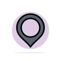 Location Map Marker Mark Abstract Circle Background Flat color Icon vector