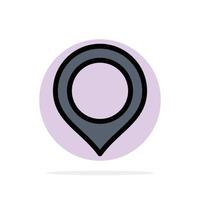 Location Map Marker Mark Abstract Circle Background Flat color Icon vector