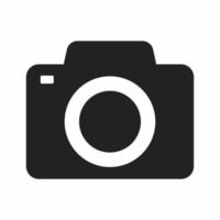 simple camera flat style icon vector