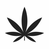 cannabis leaf flat style icon vector